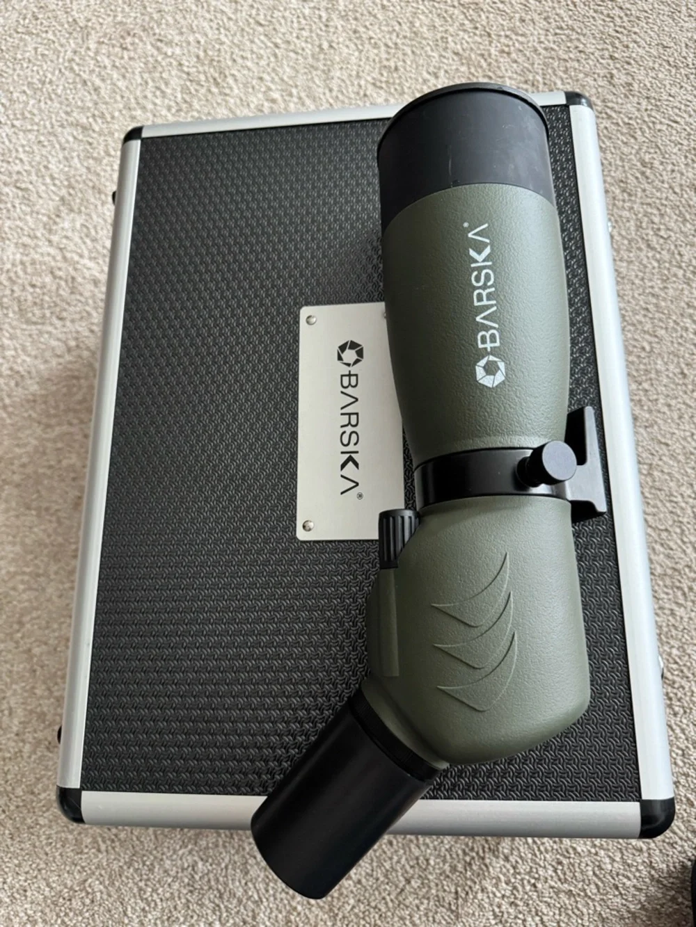 Green Spotting Scope with Protective Case